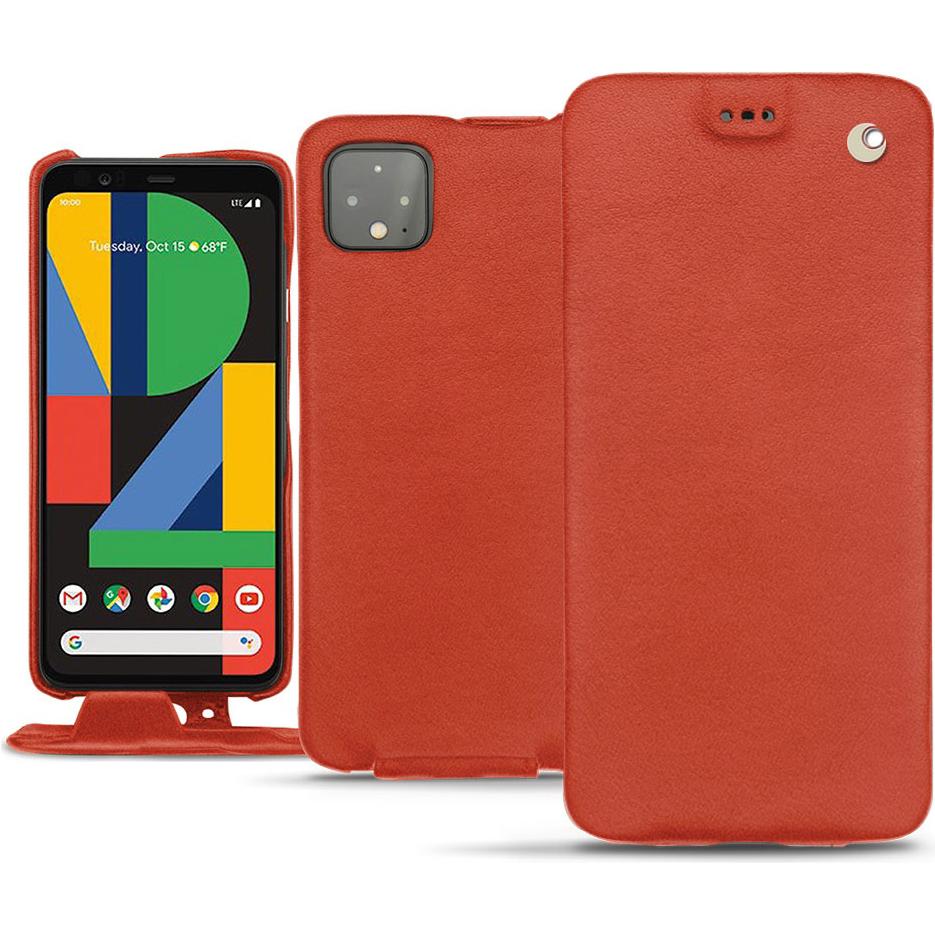 Thumbnail - Noreve Lederschutzhülle vertikal (Google Pixel 4 XL), Smartphone Hülle, Orange