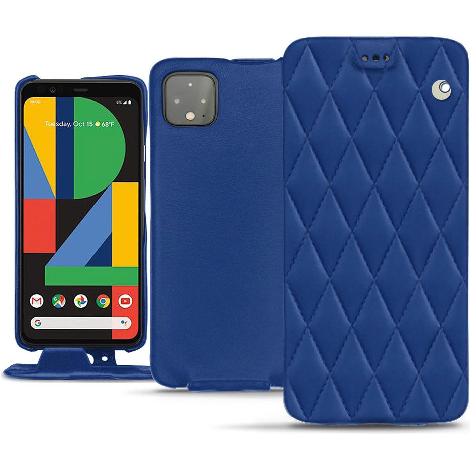 Noreve Lederschutzhülle vertikal (Google Pixel 4 XL), Smartphone Hülle, Blau