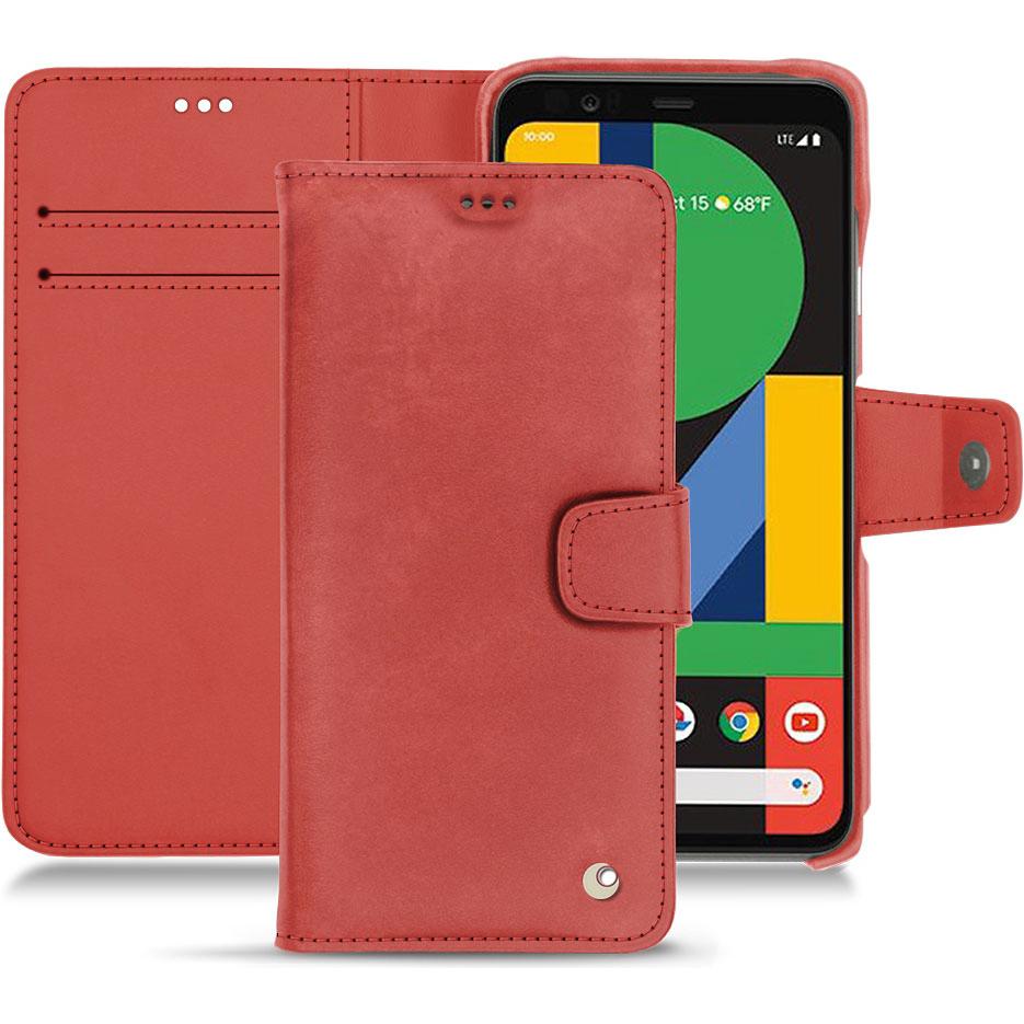 Noreve Lederschutzhülle Wallet (Google Pixel 4 XL), Smartphone Hülle, Rot