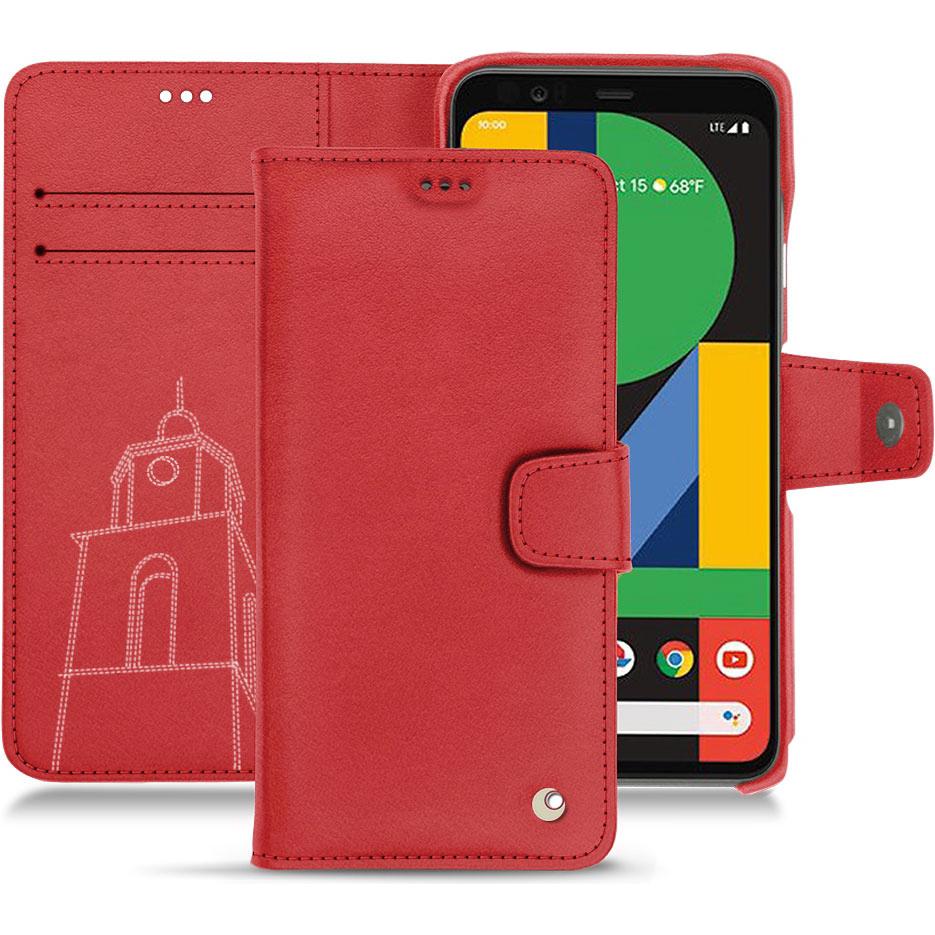 Noreve Lederschutzhülle Wallet (Google Pixel 4 XL), Smartphone Hülle, Rot