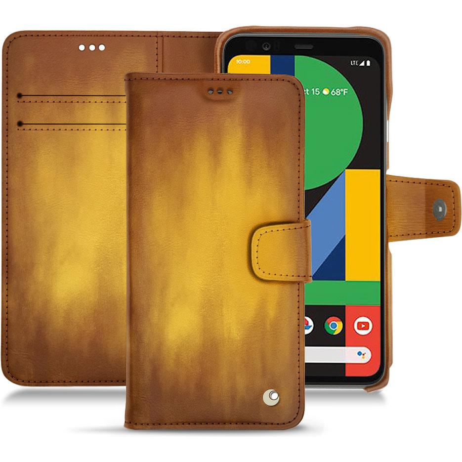 Noreve Lederschutzhülle Wallet (Google Pixel 4 XL), Smartphone Hülle, Gold