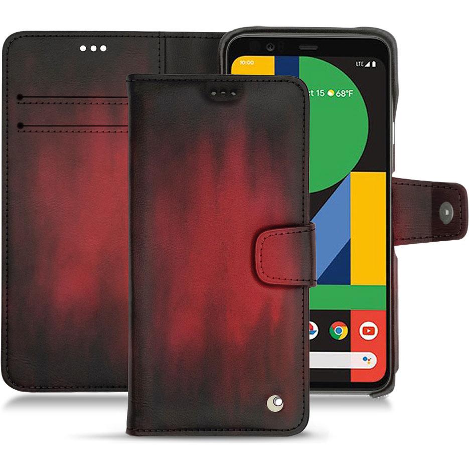 Noreve Lederschutzhülle Wallet (Google Pixel 4 XL), Smartphone Hülle, Rot