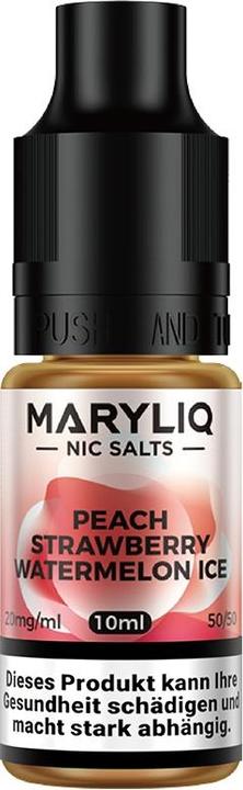 Image du produit Lost Mary Maryliq, Peach Strawberry Watermelon ICE 20mg (Pastèque, Pêche, Fraise)