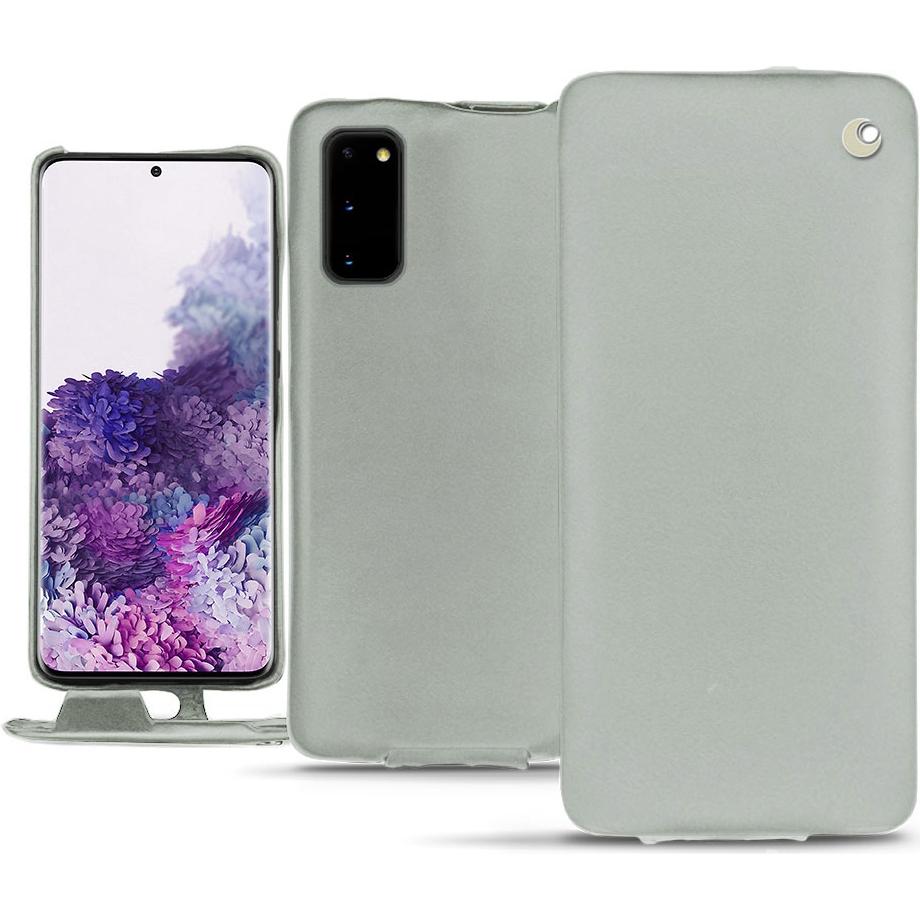 Noreve Lederschutzhülle vertikal (Samsung Galaxy S20), Smartphone Hülle, Grau