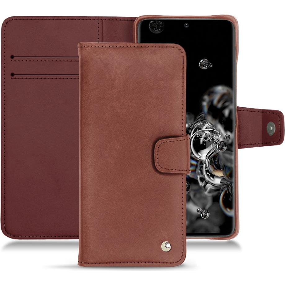 Noreve Lederschutzhülle Wallet (Samsung Galaxy S20 Ultra 5G), Smartphone Hülle, Rot