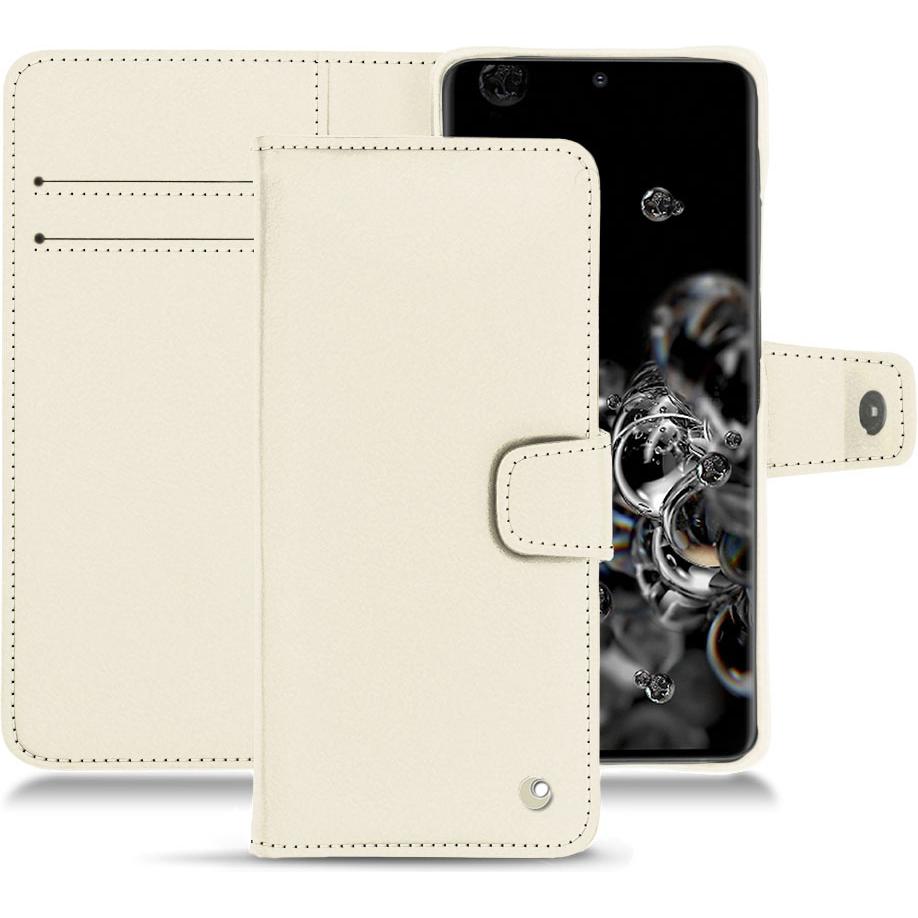 Noreve Lederschutzhülle Wallet (Samsung Galaxy S20 Ultra 5G), Smartphone Hülle, Weiss