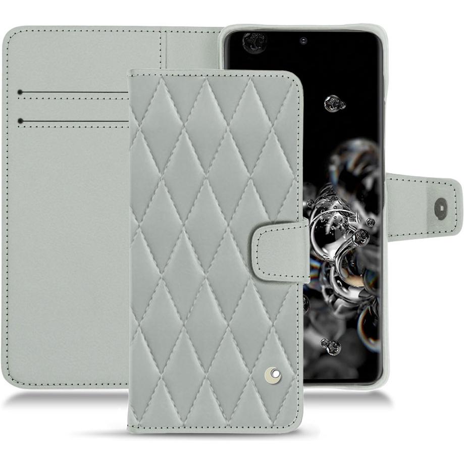 Noreve Lederschutzhülle Wallet (Samsung Galaxy S20 Ultra 5G), Smartphone Hülle, Grau