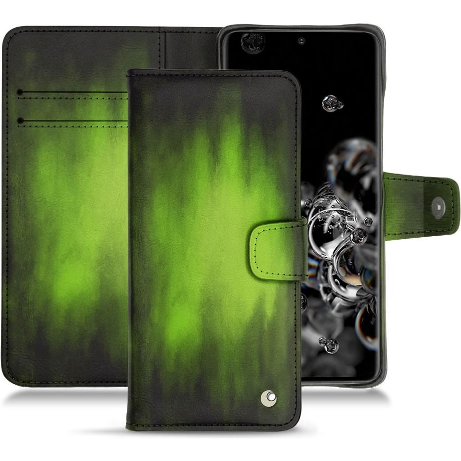 Noreve Lederschutzhülle Wallet (Samsung Galaxy S20+ 5G), Smartphone Hülle, Grün