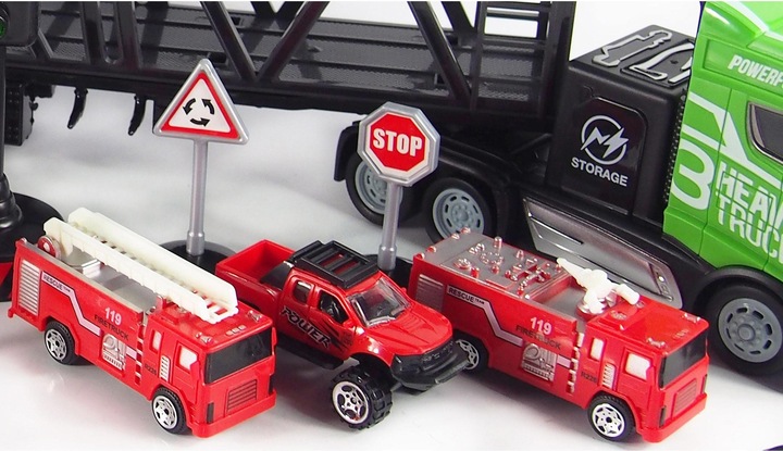 Produktbild Amewi Sattelschlepper mit Autotransporter Auflieger 1:16, RTR (RTR Ready-to-Run)