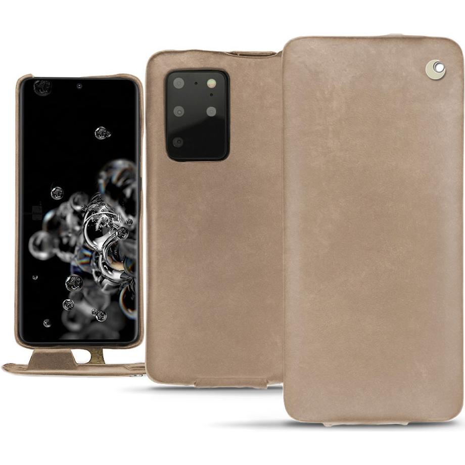 Noreve Lederschutzhülle vertikal (Samsung Galaxy S20+ 5G), Smartphone Hülle, Beige