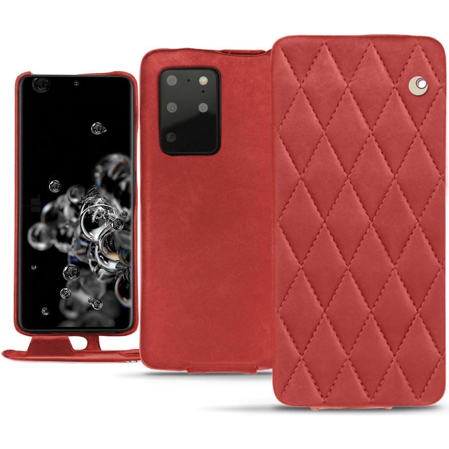 Noreve Lederschutzhülle vertikal (Samsung Galaxy S20+ 5G), Smartphone Hülle, Rot