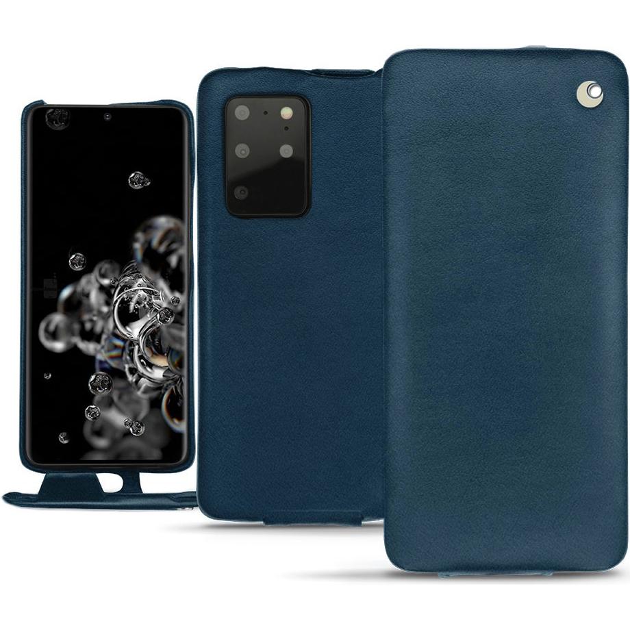 Noreve Lederschutzhülle vertikal (Samsung Galaxy S20+ 5G), Smartphone Hülle, Blau