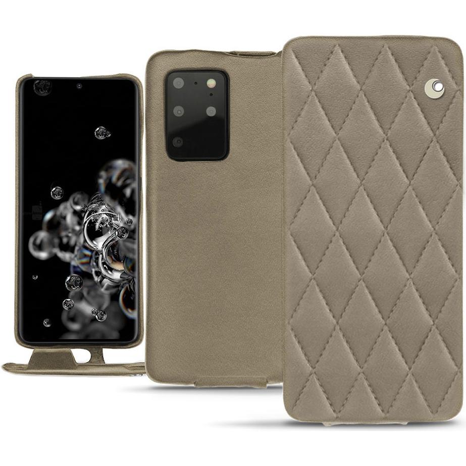 Noreve Lederschutzhülle vertikal (Samsung Galaxy S20+ 5G), Smartphone Hülle, Beige