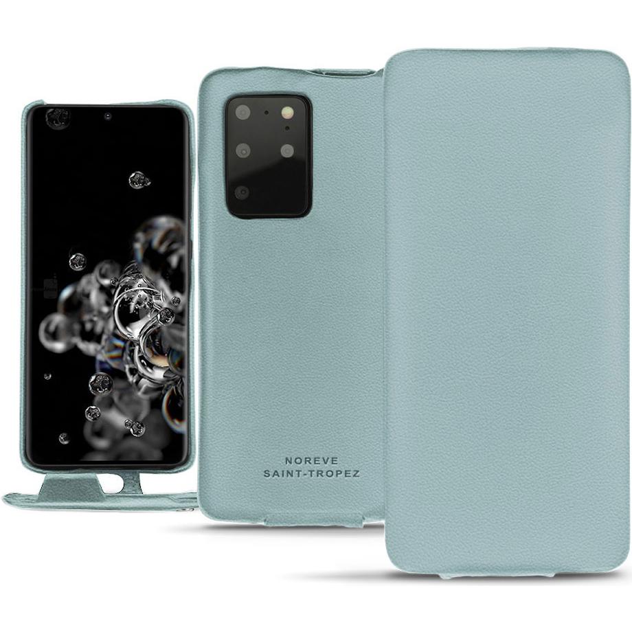 Noreve Lederschutzhülle vertikal (Samsung Galaxy S20+ 5G), Smartphone Hülle, Blau