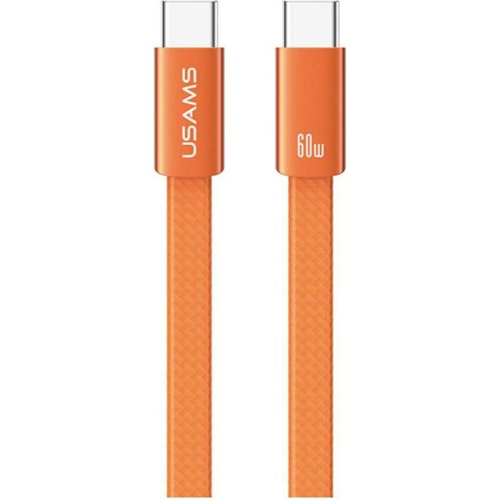 Usams Cable U96 60W USB-C to USB-C 1.2m orange (1.20 m, 60 W), Cavo USB