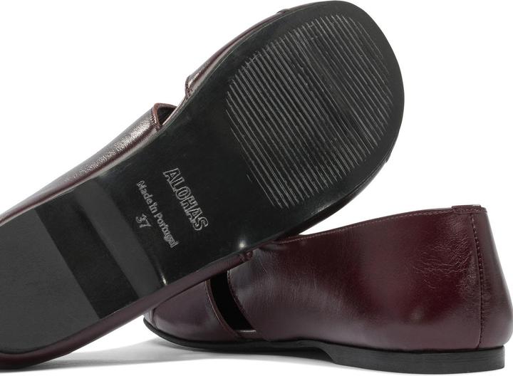 Actual product image Alohas Ravena Rift Burgundy Leather Ballet Flats (40)