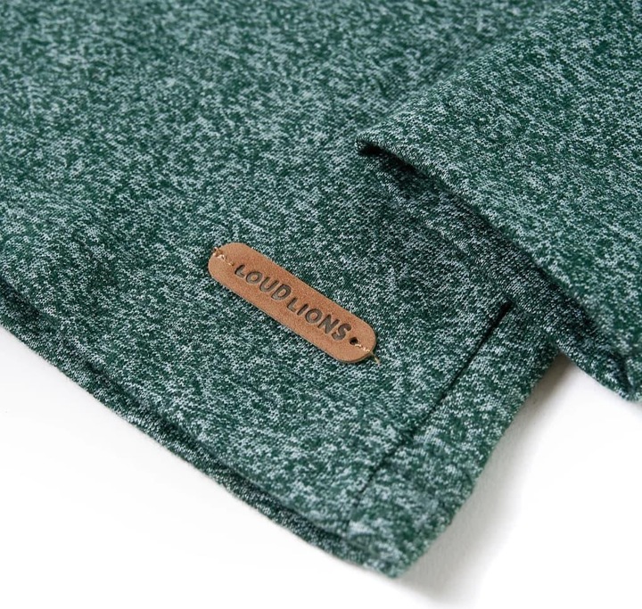Produktbild VidaXL Kinder-Langarmshirt Dunkelgrün Melange 92,Material: 50 (92)