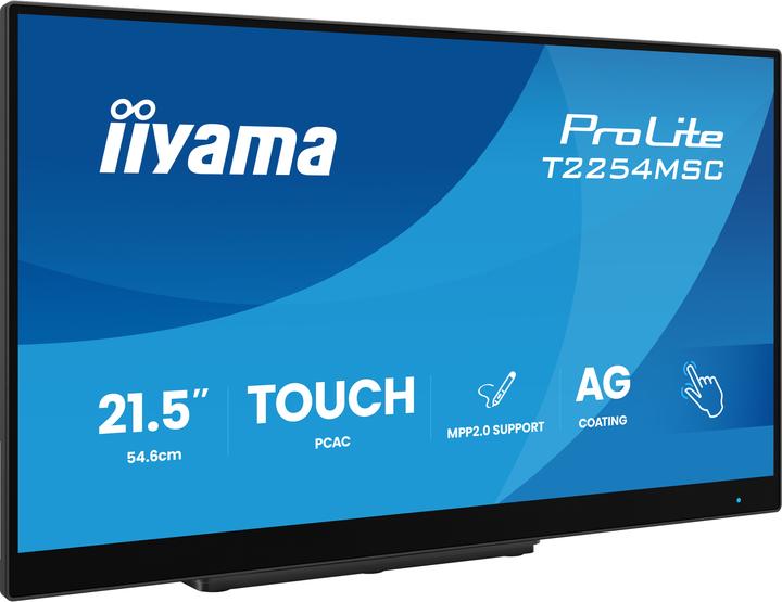 Produktbild iiyama 54.6cm (21,5") T2254MSC-B2AG 16:9 M-Touch HDMI+DP+USB (1920 x 1080 Pixel, 21.50")