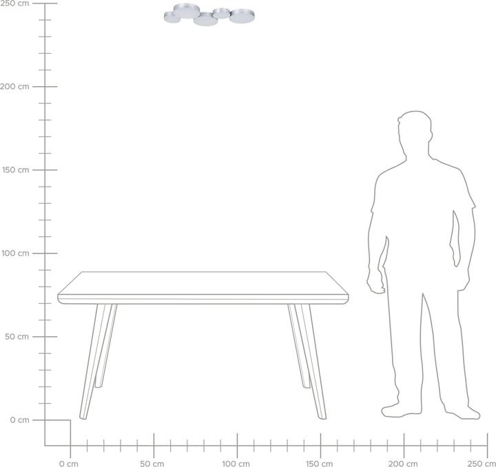 Produktbild Beliani Deckenleuchte silber 5-flammig LUGA (1442 lm)