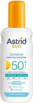 Actual product image Astrid Milk in spray for tanning Sensitive SPF 50+ Sun 150 ml (Suntan lotion, SPF 50+, 150 ml)