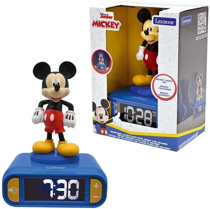 Actual product image Lexibook Mickey Mouse alarm clock with 3D night light figure and special ringtones