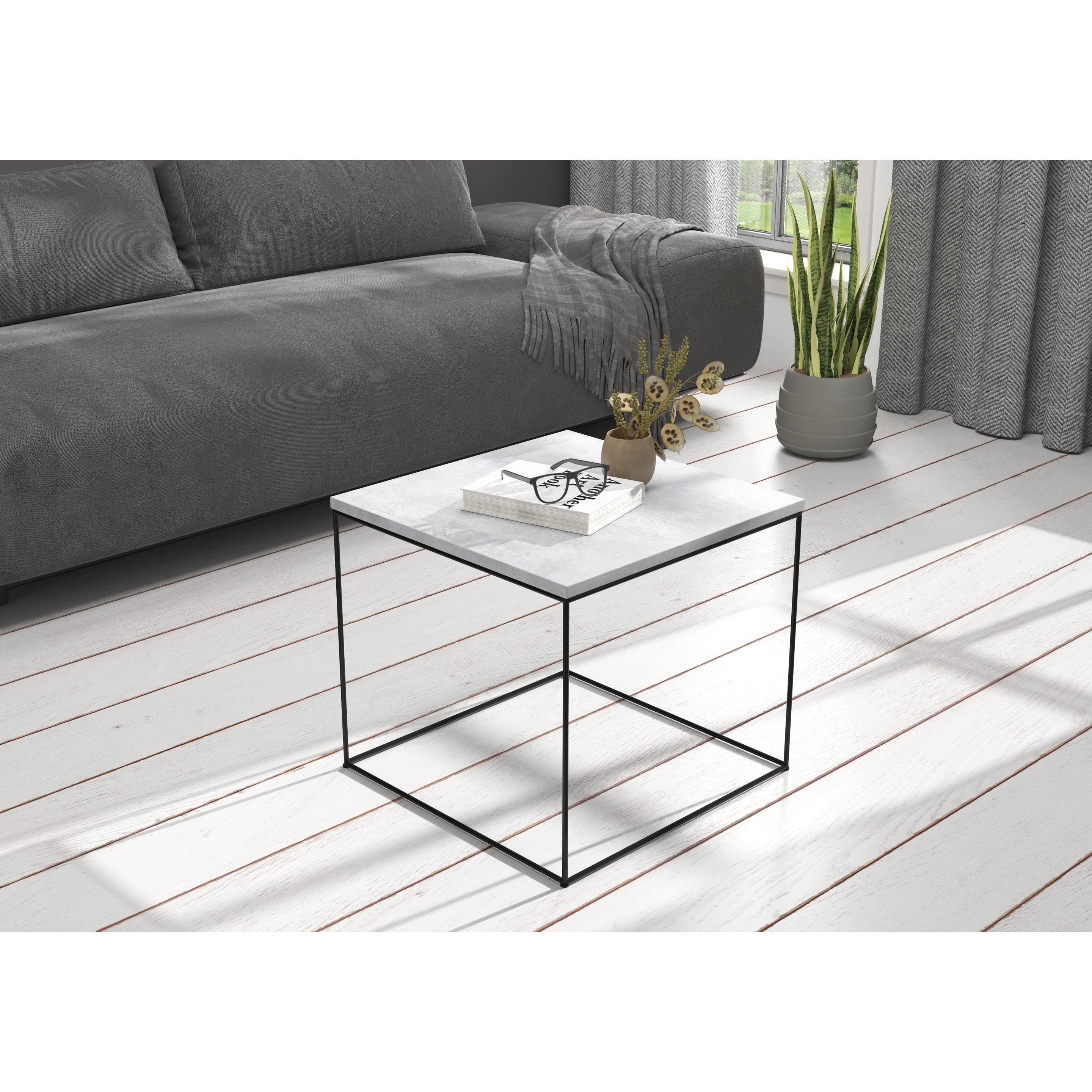 ADRK Furniture, Couchtisch + Beistelltisch, Elena (50 x 50 x 50 cm)