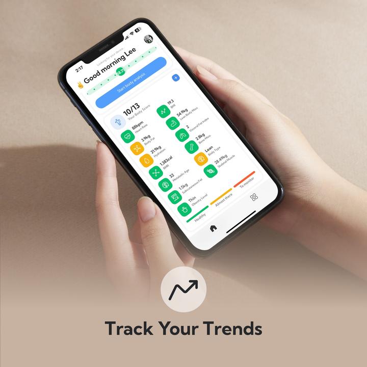 Actual product image Noerden SENSORI+ Smarte Personenwaage Wi-Fi + BT schwarz