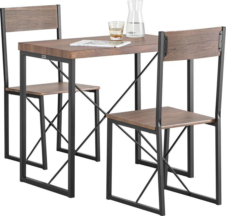 Image du produit SoBuy Table de salle à manger avec 2 chaises (80 x 50 x 75 cm)