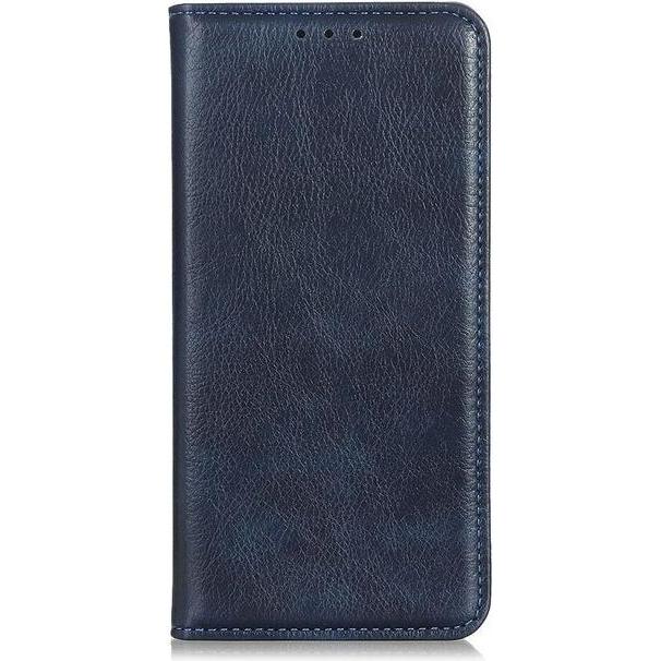 MU Classic Litchi V Leder Bookcover Series (Huawei P40 Pro+), Smartphone Hülle, Blau