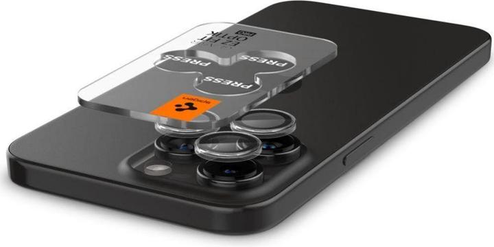 Produktbild Spigen Glass tR EZ Fit Optik Pro 2er-Pack, kristallklar – iPhone 15 Pro/15 Pro Max (2 Stück, Apple iPhone 14 Pro, Apple iPhone 17 Pro Max, Apple iPhone 15 Pro, Apple iPhone 16 Pro Max, Apple iPhone 17 Pro, Apple iPhone 16 Pro, Apple iPhone 14 Pro Max, Apple iPhone 15 Pro Max)