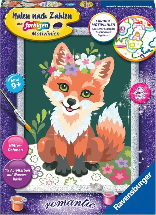 Ravensburger Malen nach Zahlen 23765 - Blumiger Fuchs - Kinder ab 9 Jahren