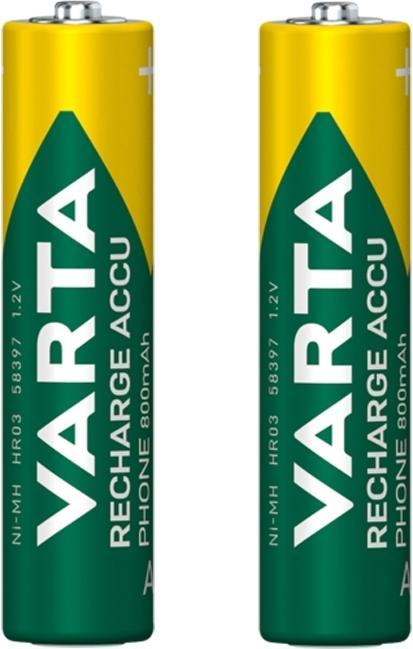 Image du produit Varta Recharger le téléphone d'Accu (2 pcs, AAA, 800 mAh)
