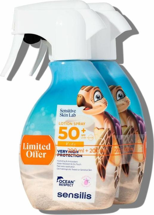 Produktbild Sensilis Pediatrics Lotion Spray Sunscreen Spf50+ 2x200ml Special Price (Sonnenspray, SPF 50+, 400 ml)