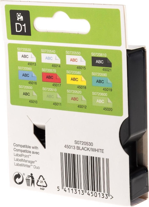 Produktbild Dymo S0720530 (1.20 cm, Schwarz, Weiss)