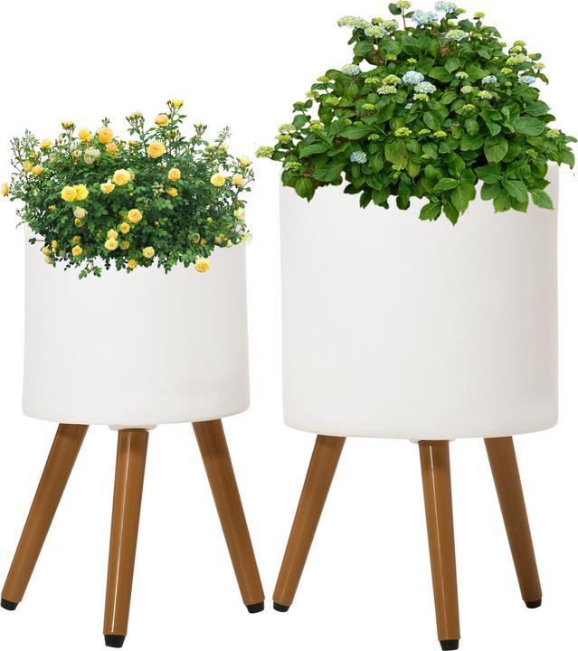 Produktbild Outsunny Pflanztöpfe-Set mit Abnehmbaren Füssen (31 cm)
