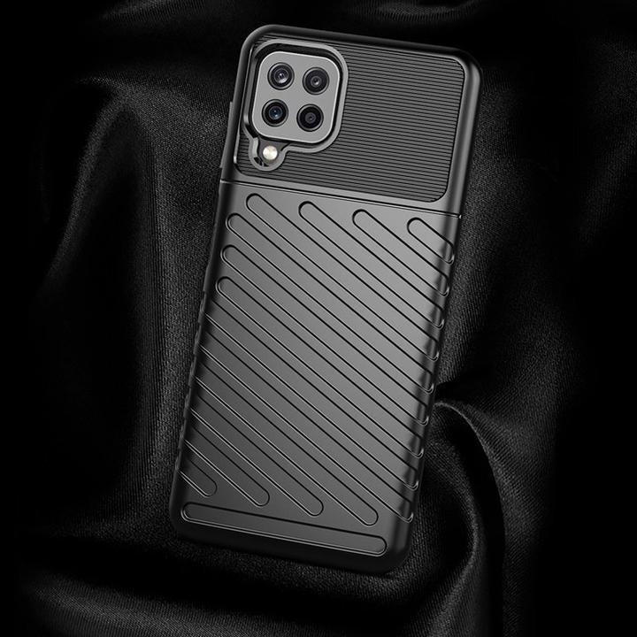Produktbild Hurtel Thunder Case Flexibel Robuste Panzer Handyhülle TPU Schutzhülle für Samsung Galaxy A22 4G schwarz (Samsung Galaxy A22)