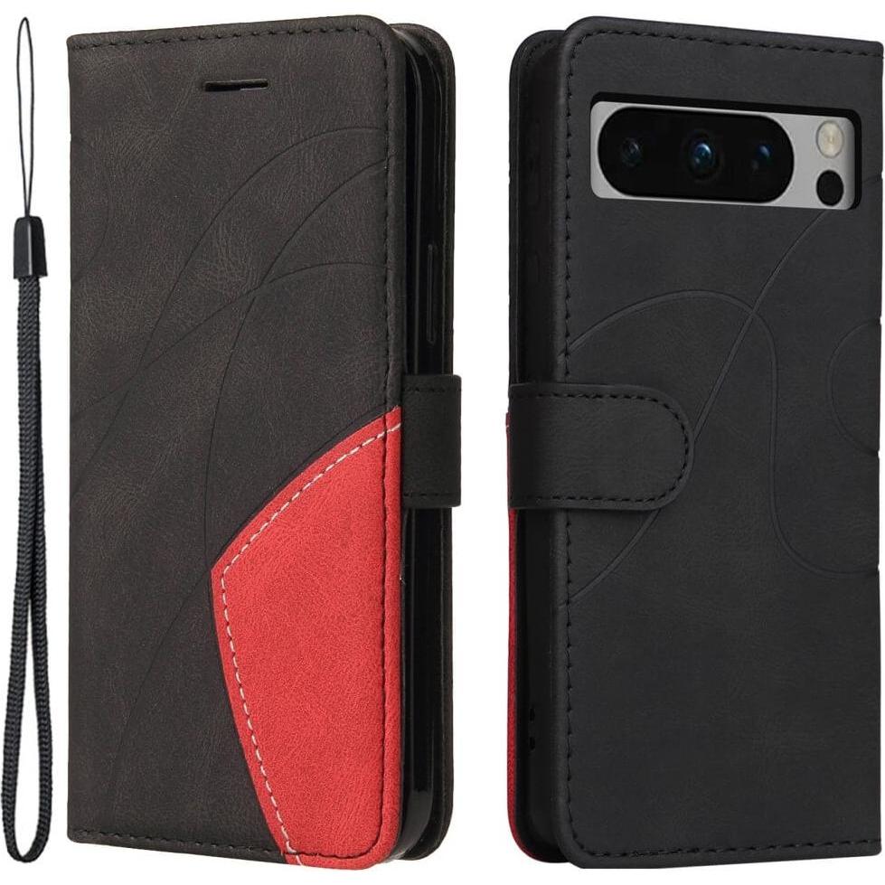 Cover-Discount Google Pixel 8 Pro - Dual-color Etui Hülle schwarz (Google Pixel 8 Pro), Smartphone Hülle, Schwarz