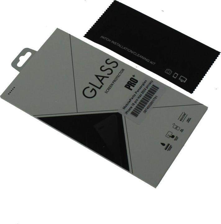 Produktbild MobileParts Panzerglas (1 Stk., Apple iPhone 16 Pro Max)