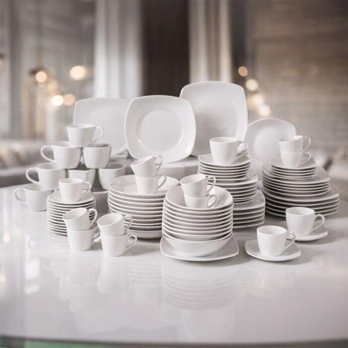 Vedia Valentina crockery set, 96 pieces, for 12 people, made of porcelain (96 pcs.)