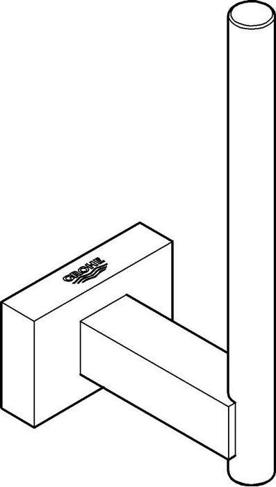 Immagine prodotto Grohe Porta rotolo di ricambio Essential Cube in grafite dura spazzolata 40623AL1