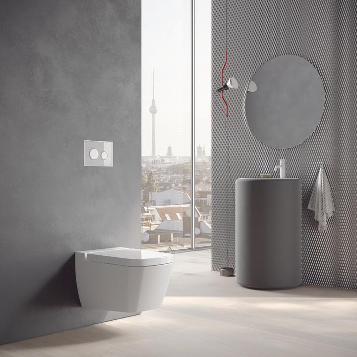 Produktbild TECE TECEloop WC-Betätigungsplatte für Zweimengentechnik (schwarz matt)
