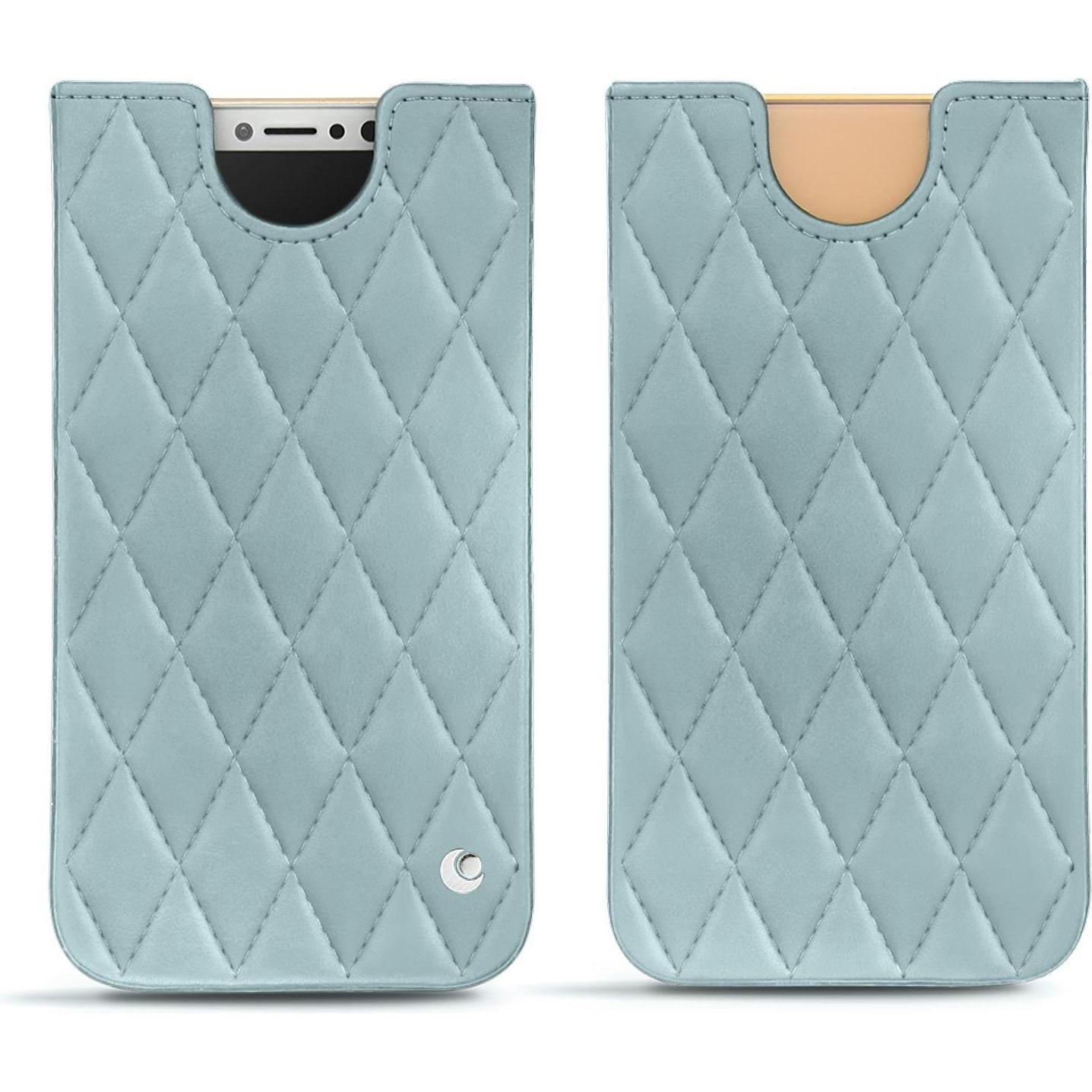 Noreve Lederschutzhülle (Apple iPhone XS), Smartphone Hülle, Blau