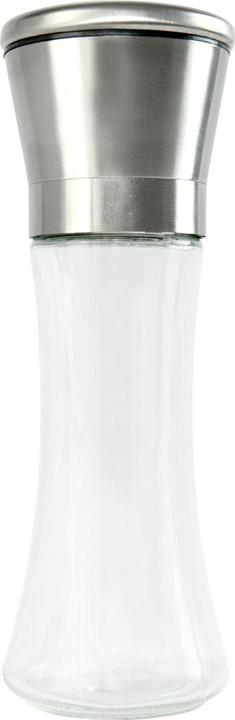 Image du produit Excellent Houseware Lot de 2 moulins à poivre manuels avec broyeur en céramique, verre et couvercle en acier (Poivre)