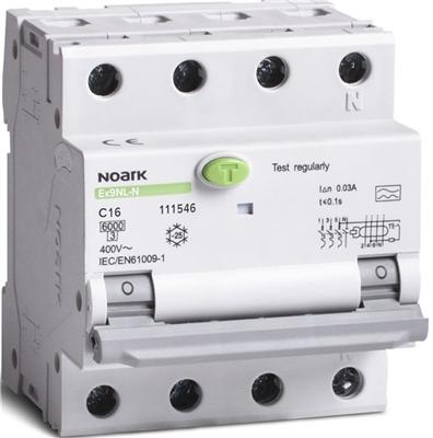 Noark Electric FI/LS 3P+N 6kA 16A 30mA Type A