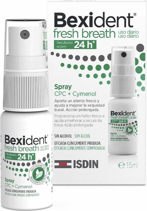 Actual product image Isdin Bexident Fresh Breath Oral Spray 15ml (15 ml, Mouth spray)