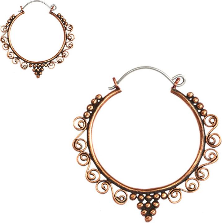 Produktbild Star Piercing Ohrring rosegold Rebe mit Trauben (ohne Messing, Kupfer)