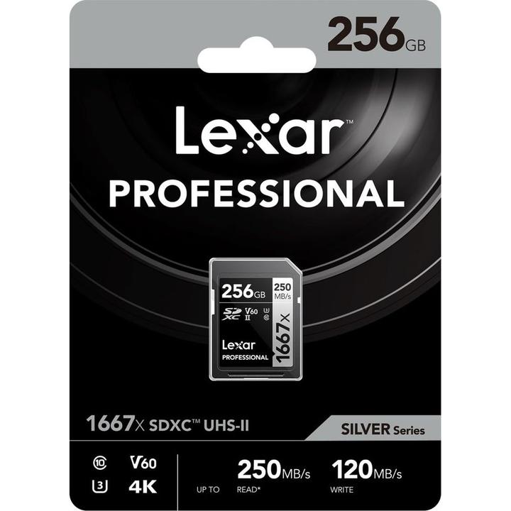 Actual product image Lexar Professional 1667x (256 GB, SDXC, U3, UHS-II)