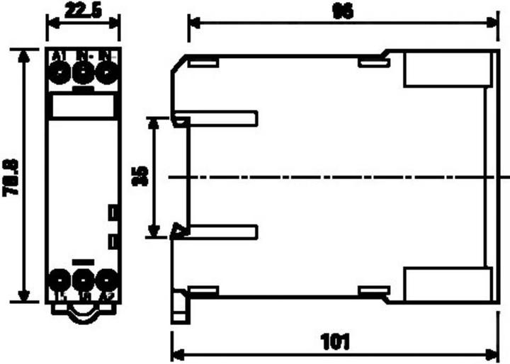 Actual product image Finder Monitoring relay thermistor relay, temperature monitoring with PTC
