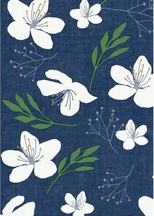 D-C-Fix Tischdecke Fiesta dusk 140 cm x 180 m, Blau/Weiss (180 x 140 cm)