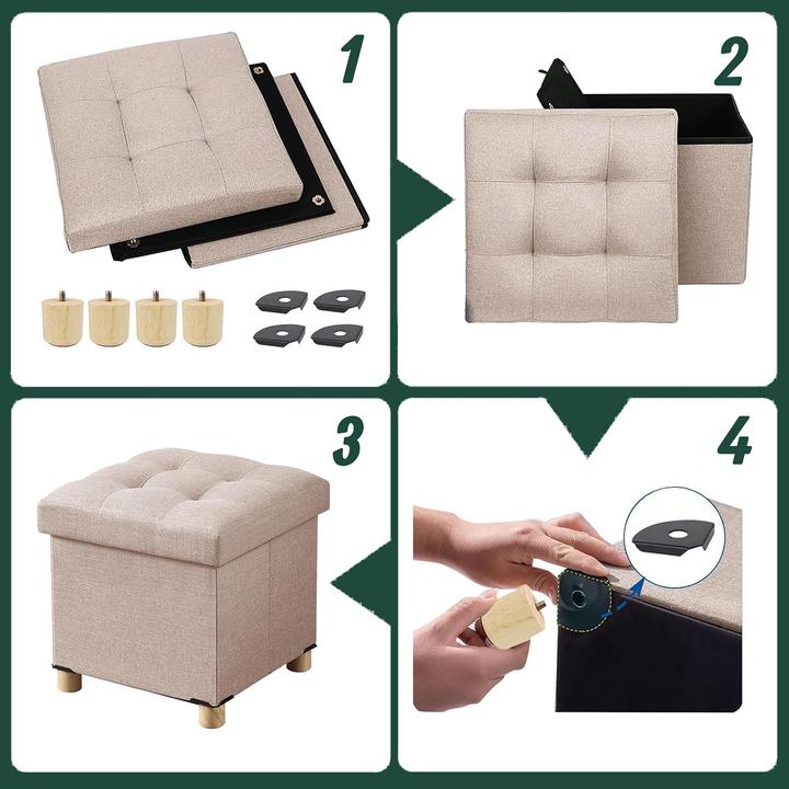 Actual product image Relaxdays Hocker mit Stauraum